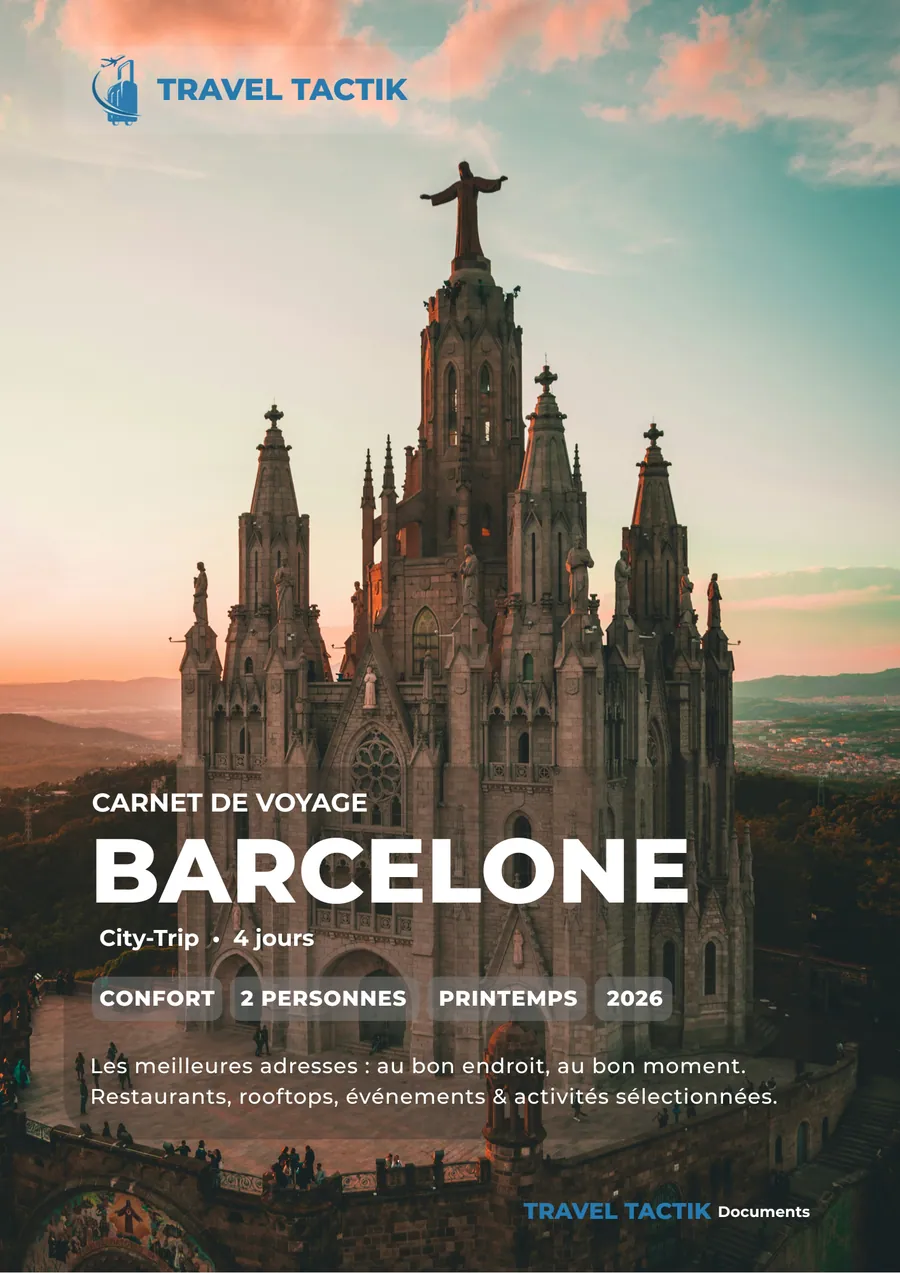 Couverture d’un carnet de voyage à Barcelone